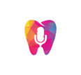 Logo of a tooth with a microphone superimposed onto it