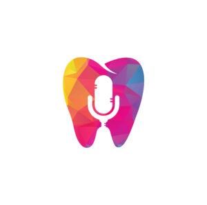 Logo of a tooth with a microphone superimposed onto it